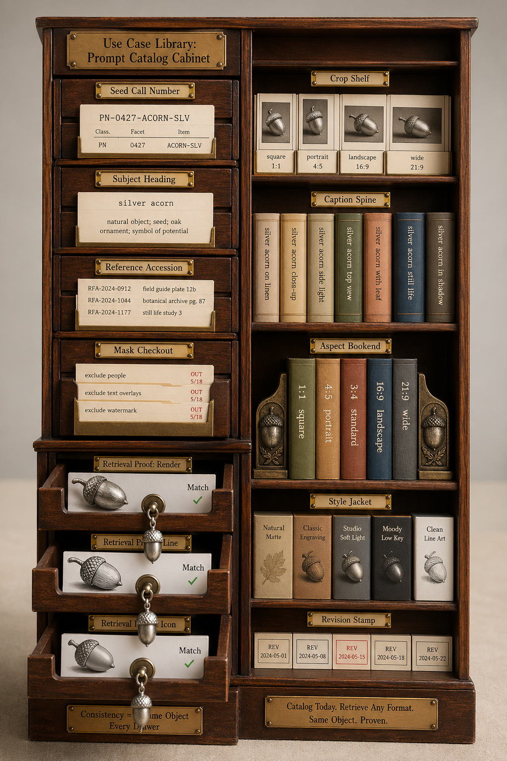 Use Case Library: Prompt Catalog Cabinet — GPT Image 2 prompt example